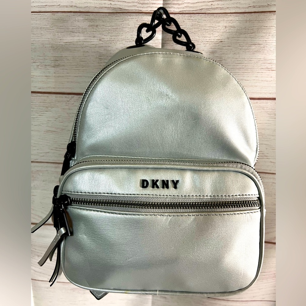 Dkny Mini Abby Silver Backpack - image 1